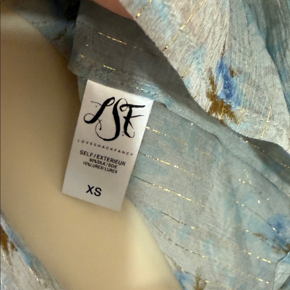 LoveShackFancy Erica Blouse in Sea Breeze size XS NWT - Picture 4 of 9